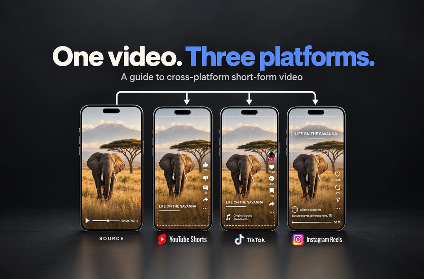 A vertical video prepared for Shorts, TikTok and Reels